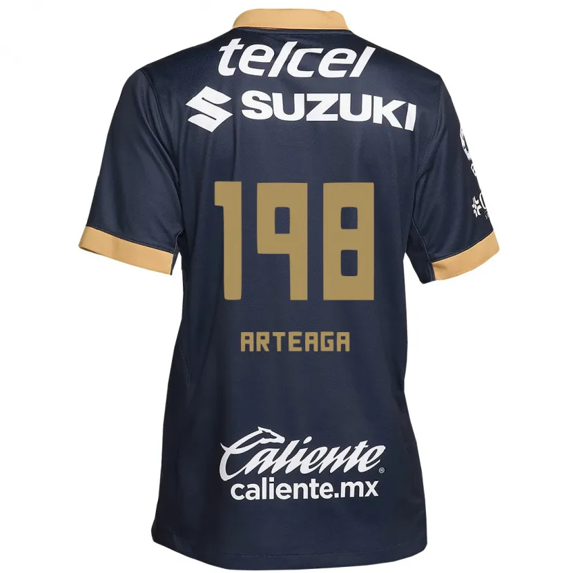 Danxen Kinderen Edwin Arteaga #198 Obsidiaan Goud Wit Uitshirt Uittenue 2024/25 T-Shirt