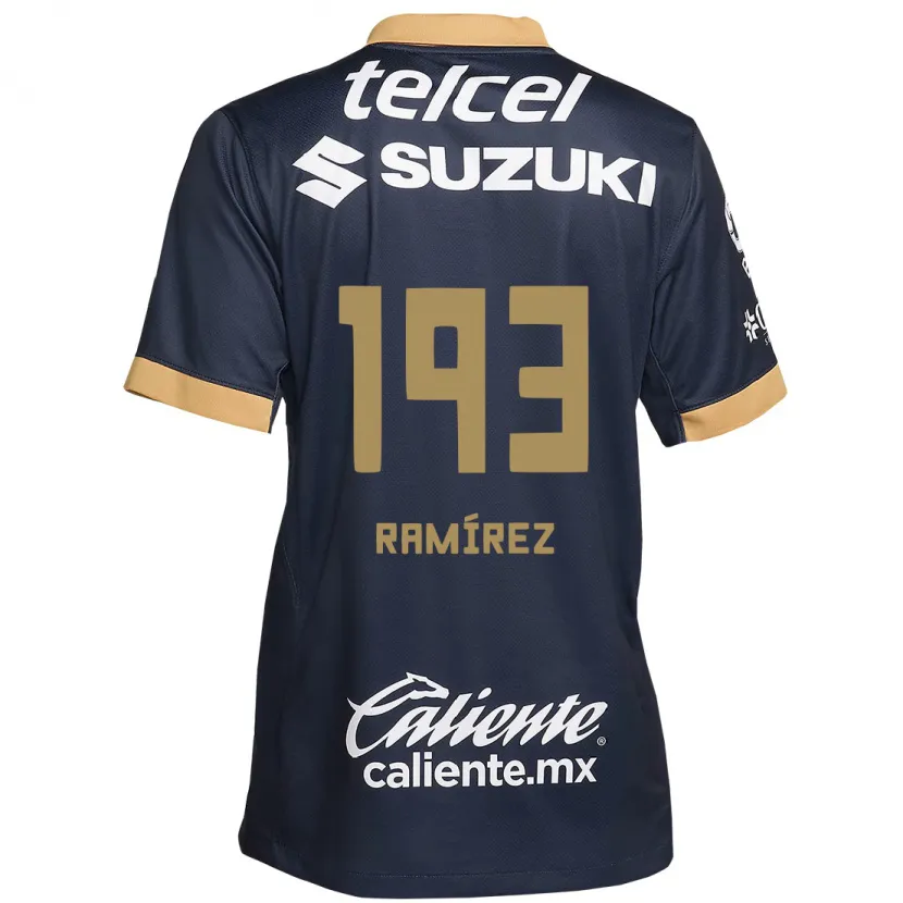 Danxen Kinderen Héctor Ramírez #193 Obsidiaan Goud Wit Uitshirt Uittenue 2024/25 T-Shirt