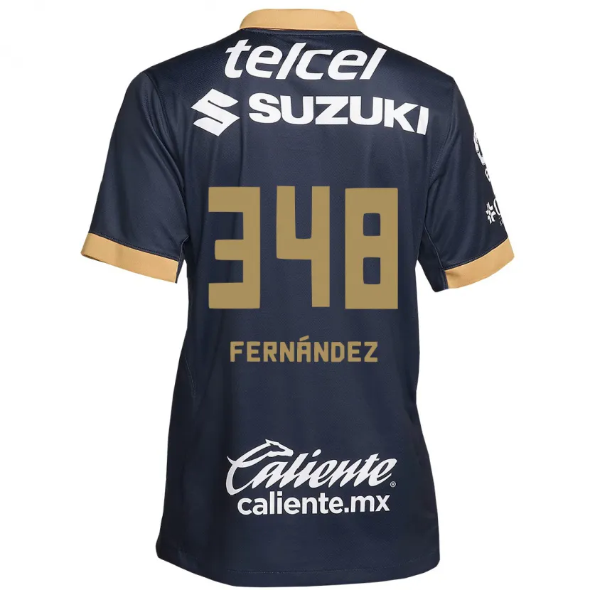 Danxen Kinderen Yerik Fernández #348 Obsidiaan Goud Wit Uitshirt Uittenue 2024/25 T-Shirt