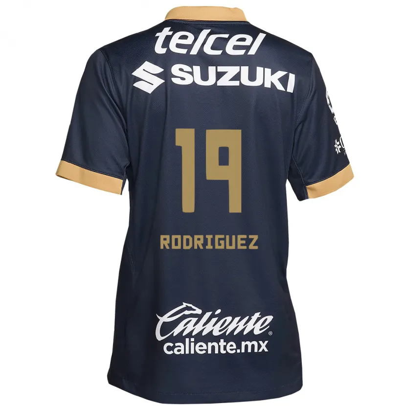 Danxen Kinderen Yaneisy Rodriguez #19 Obsidiaan Goud Wit Uitshirt Uittenue 2024/25 T-Shirt