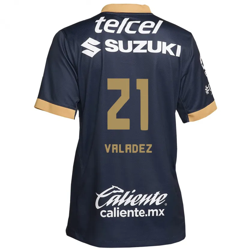 Danxen Kinderen Natalia Macias Valadez #21 Obsidiaan Goud Wit Uitshirt Uittenue 2024/25 T-Shirt