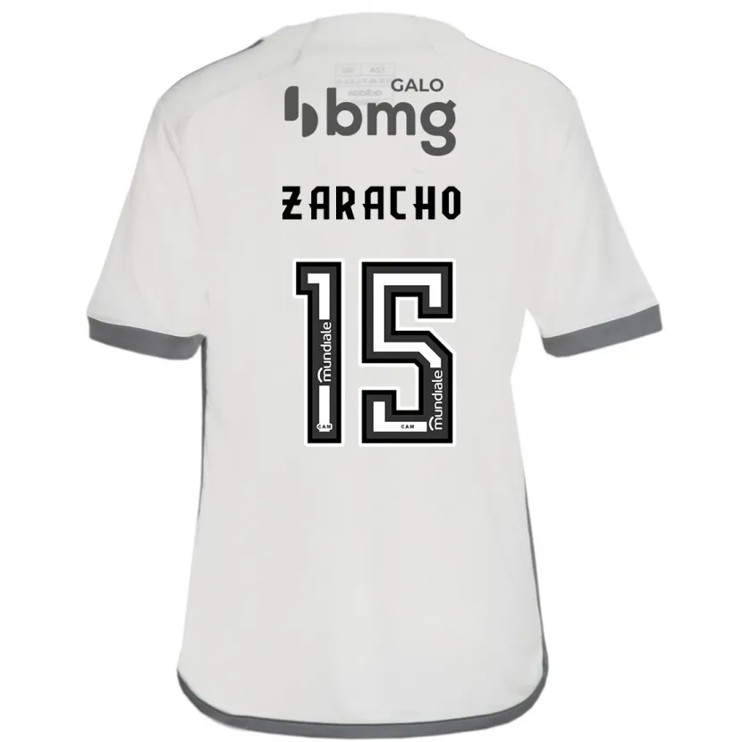 Danxen Kinderen Matías Zaracho #15 Gebroken Wit Uitshirt Uittenue 2024/25 T-Shirt