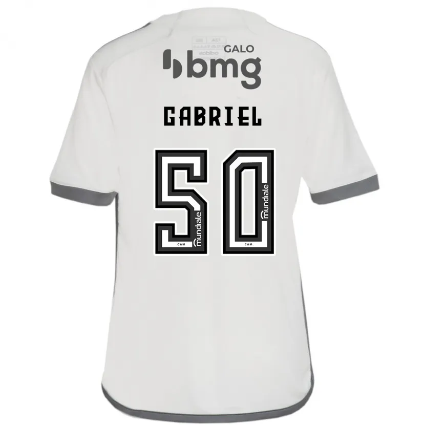 Danxen Kinderen Vitor Gabriel #50 Gebroken Wit Uitshirt Uittenue 2024/25 T-Shirt