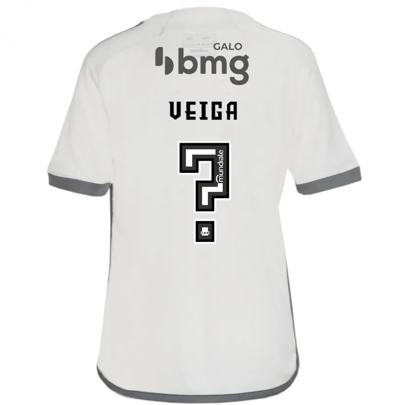 Danxen Kinderen Gustavo Veiga #0 Gebroken Wit Uitshirt Uittenue 2024/25 T-Shirt