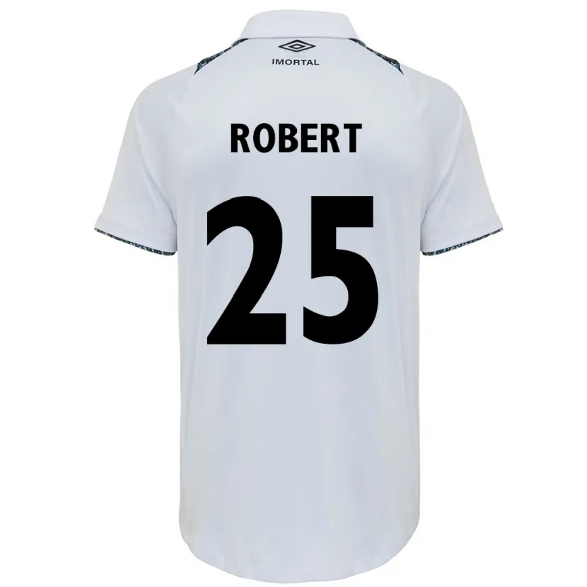 Danxen Kinderen Jhonata Robert #25 Wit Blauw Uitshirt Uittenue 2024/25 T-Shirt