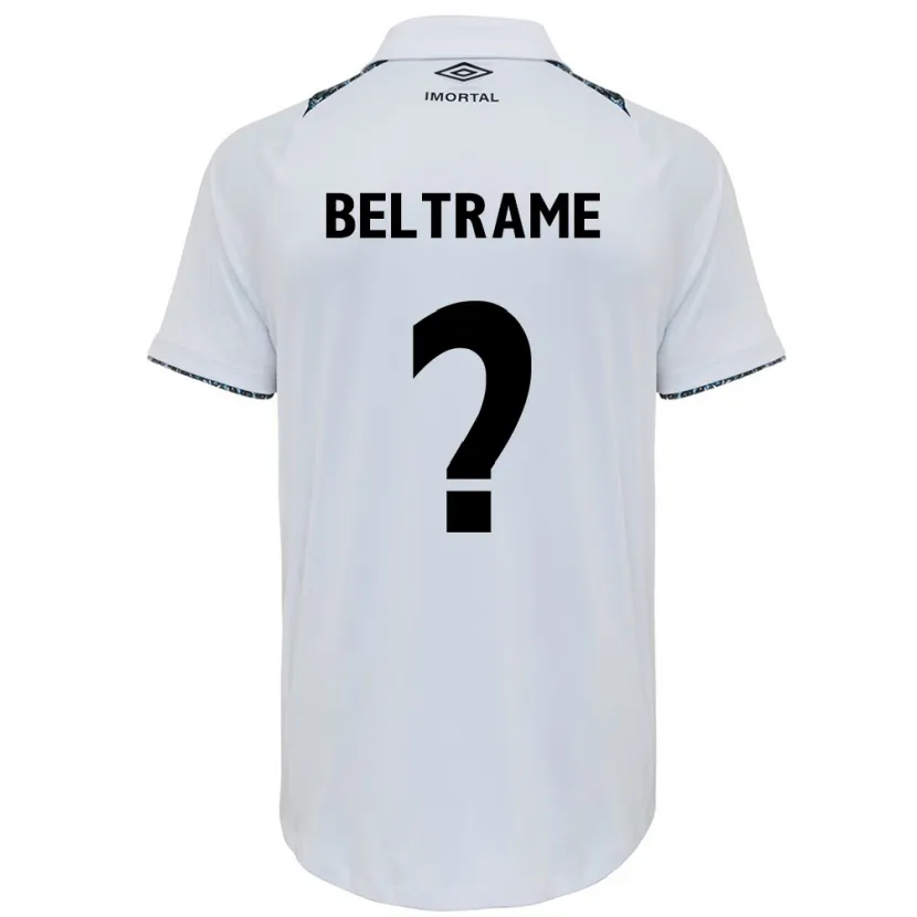 Danxen Kinderen Thiago Beltrame #0 Wit Blauw Uitshirt Uittenue 2024/25 T-Shirt