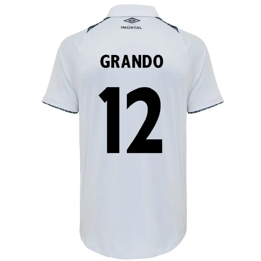 Danxen Kinderen Gabriel Grando #12 Wit Blauw Uitshirt Uittenue 2024/25 T-Shirt