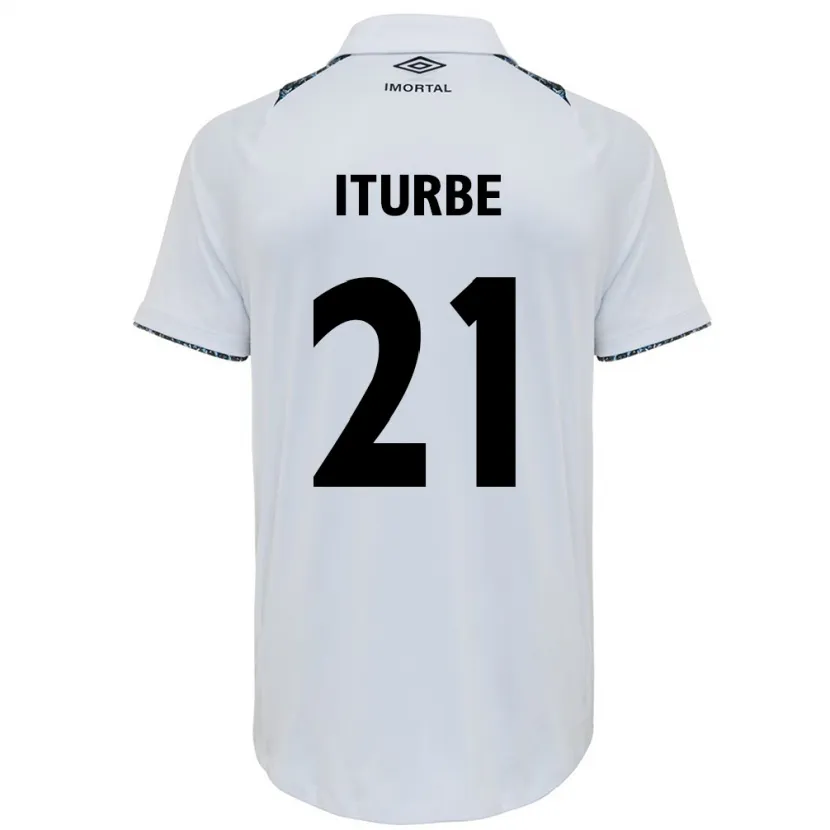 Danxen Kinderen Juan Iturbe #21 Wit Blauw Uitshirt Uittenue 2024/25 T-Shirt