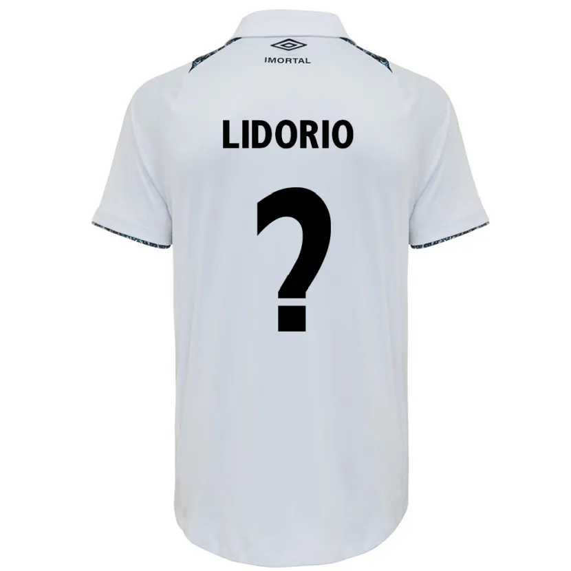 Danxen Kinderen João Lidório #0 Wit Blauw Uitshirt Uittenue 2024/25 T-Shirt