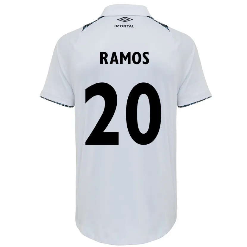 Danxen Kinderen Mónica Ramos #20 Wit Blauw Uitshirt Uittenue 2024/25 T-Shirt