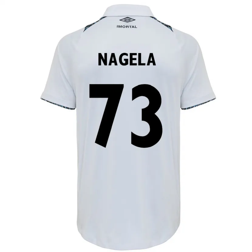 Danxen Kinderen Nágela #73 Wit Blauw Uitshirt Uittenue 2024/25 T-Shirt