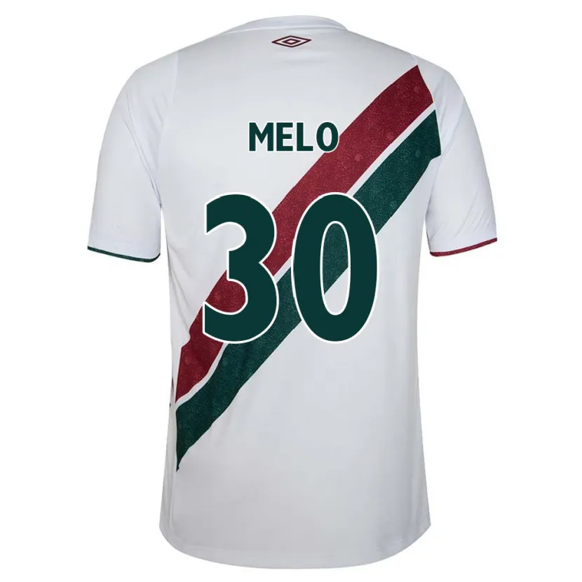 Danxen Kinderen Felipe Melo #30 Wit Groen Kastanjebruin Uitshirt Uittenue 2024/25 T-Shirt