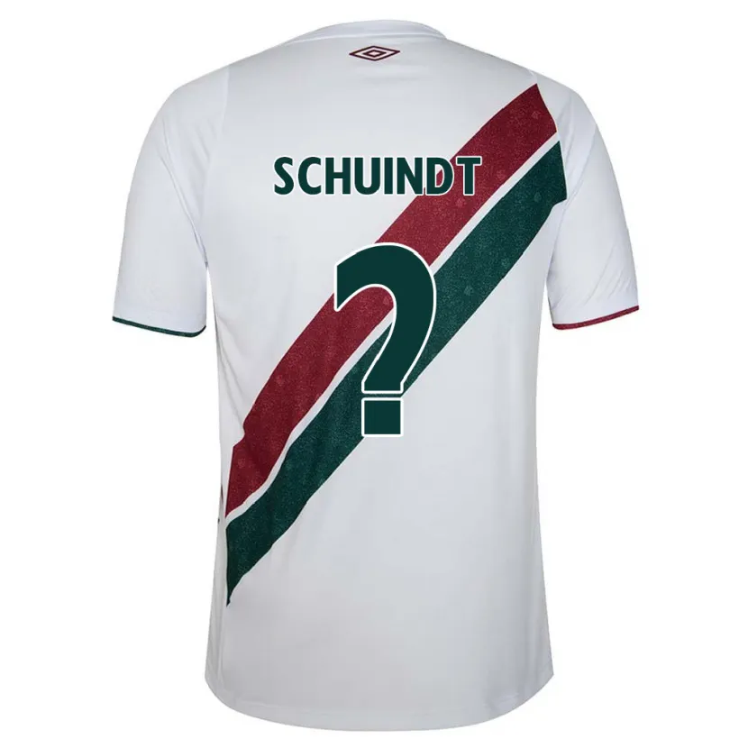 Danxen Kinderen Davi Schuindt #0 Wit Groen Kastanjebruin Uitshirt Uittenue 2024/25 T-Shirt