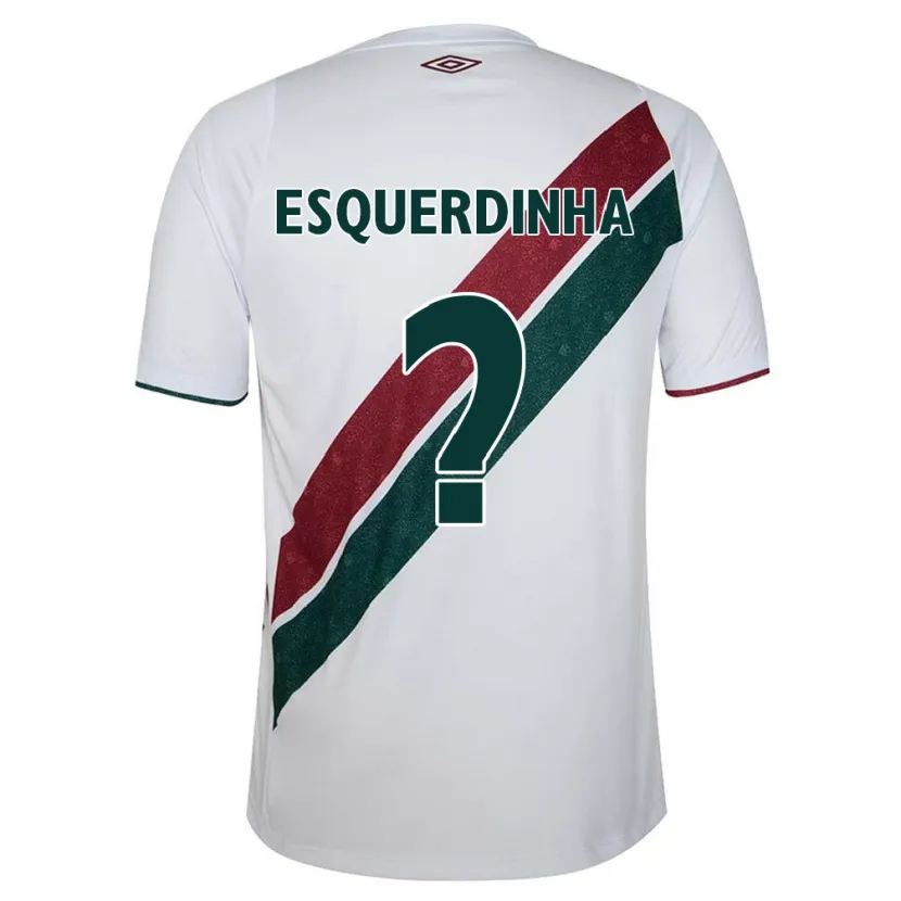 Danxen Kinderen Esquerdinha #0 Wit Groen Kastanjebruin Uitshirt Uittenue 2024/25 T-Shirt