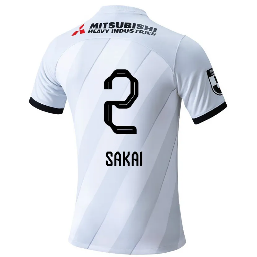 Danxen Kinderen Hiroki Sakai #2 Wit Grijs Uitshirt Uittenue 2024/25 T-Shirt