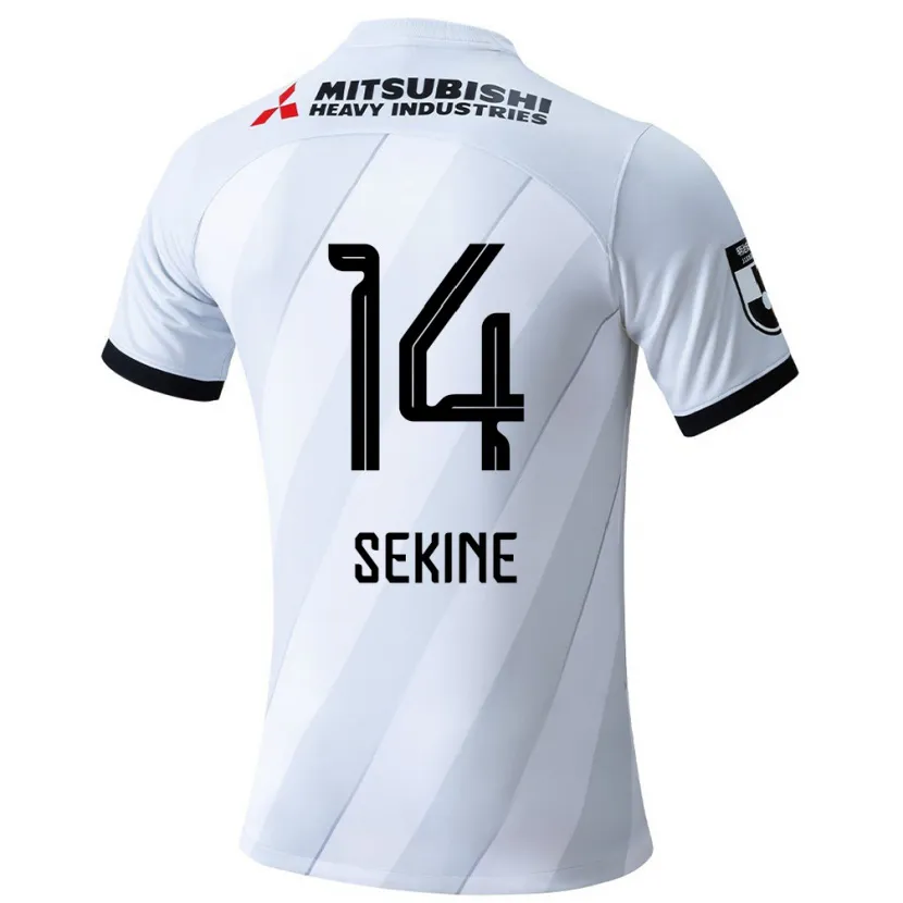 Danxen Kinderen Takahiro Sekine #14 Wit Grijs Uitshirt Uittenue 2024/25 T-Shirt