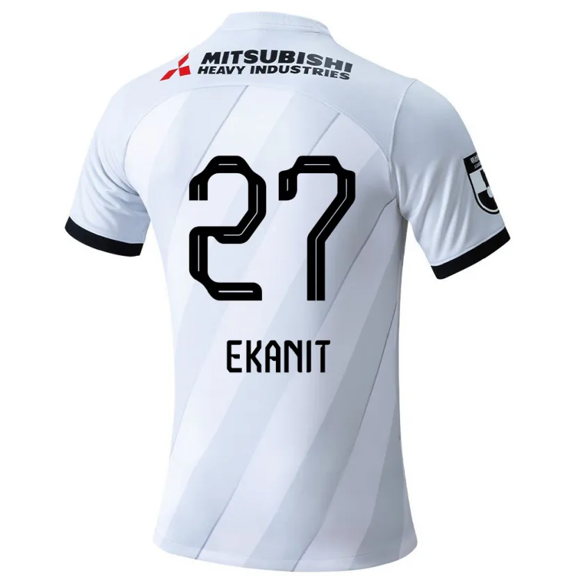 Danxen Kinderen Ekanit Panya #27 Wit Grijs Uitshirt Uittenue 2024/25 T-Shirt