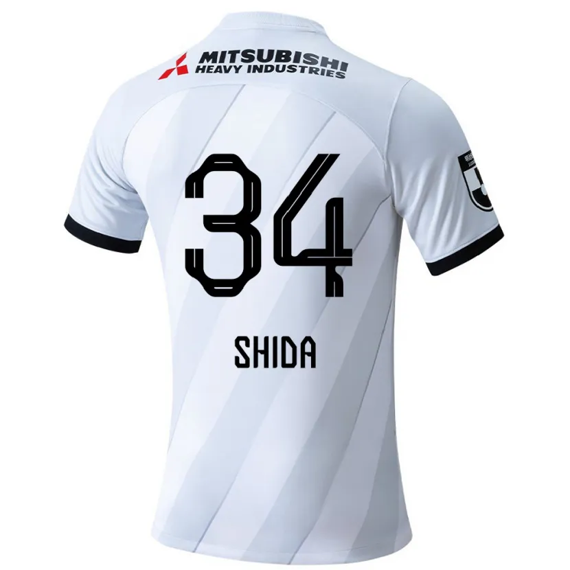 Danxen Kinderen Izuho Shida #34 Wit Grijs Uitshirt Uittenue 2024/25 T-Shirt