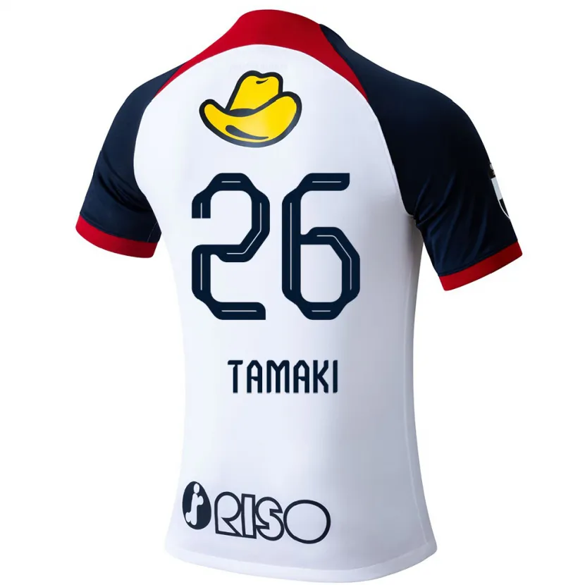 Danxen Kinderen Amon Tamaki #26 Wit Blauw Rood Uitshirt Uittenue 2024/25 T-Shirt