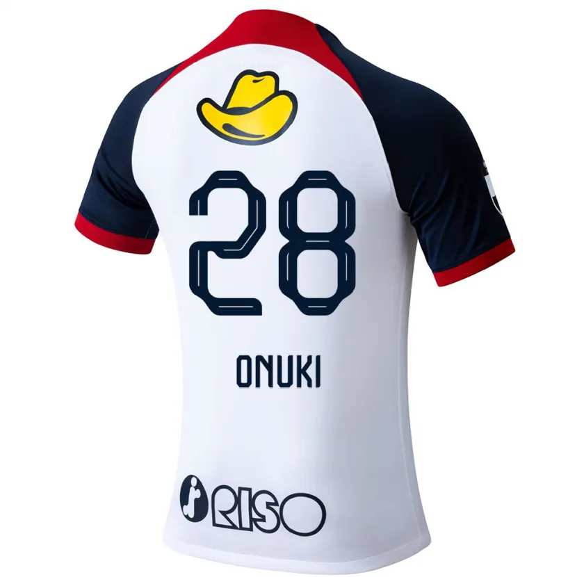 Danxen Kinderen Rui Onuki #28 Wit Blauw Rood Uitshirt Uittenue 2024/25 T-Shirt