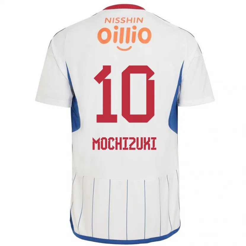 Danxen Kinderen Kohei Mochizuki #10 Wit Blauw Rood Uitshirt Uittenue 2024/25 T-Shirt