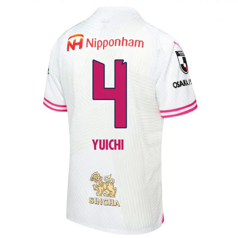 Danxen Kinderen Yuichi Hirano #4 Wit Roze Uitshirt Uittenue 2024/25 T-Shirt