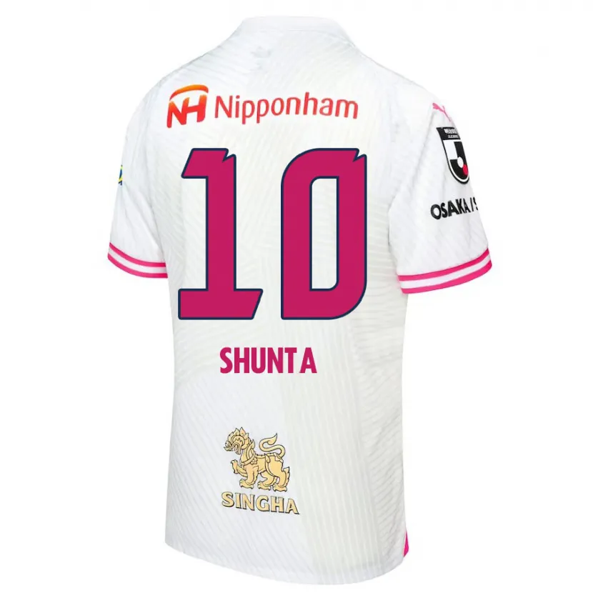 Danxen Kinderen Shunta Tanaka #10 Wit Roze Uitshirt Uittenue 2024/25 T-Shirt