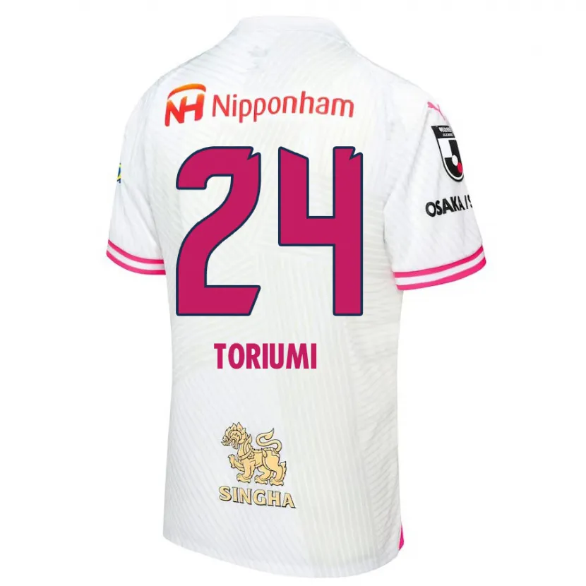 Danxen Kinderen Koji Toriumi #24 Wit Roze Uitshirt Uittenue 2024/25 T-Shirt