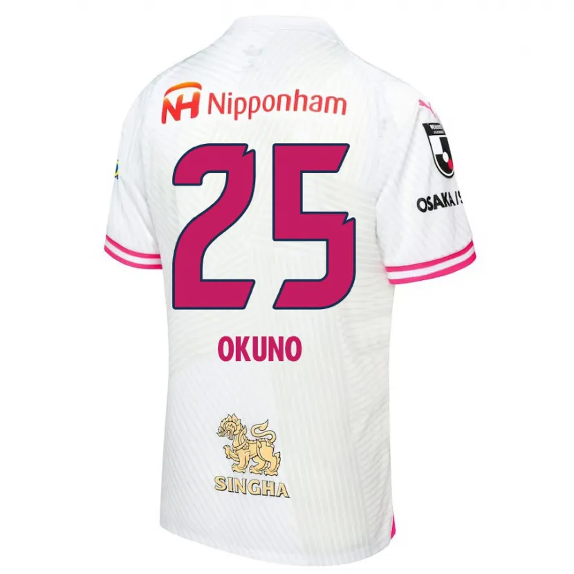 Danxen Kinderen Hiroaki Okuno #25 Wit Roze Uitshirt Uittenue 2024/25 T-Shirt