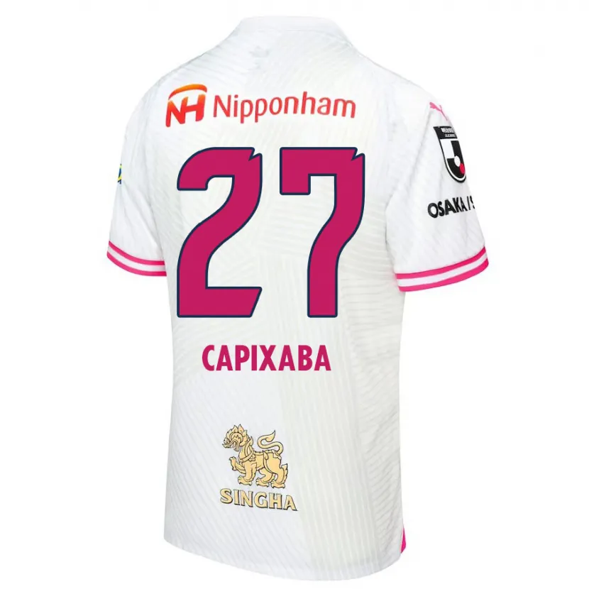 Danxen Kinderen Capixaba #27 Wit Roze Uitshirt Uittenue 2024/25 T-Shirt