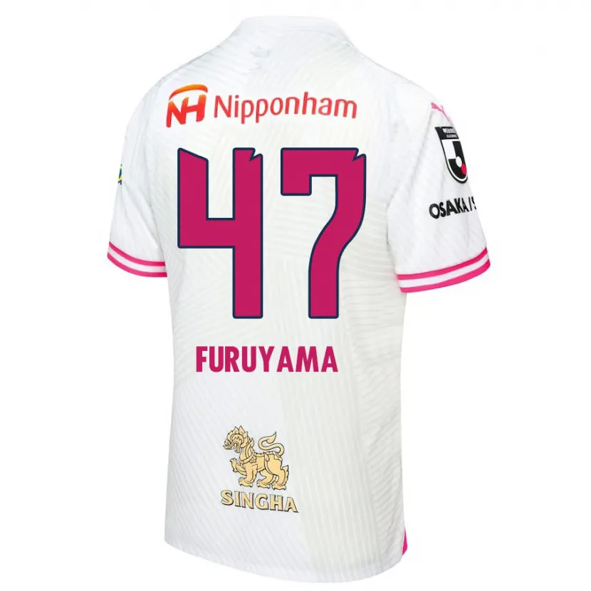 Danxen Kinderen Kengo Furuyama #47 Wit Roze Uitshirt Uittenue 2024/25 T-Shirt