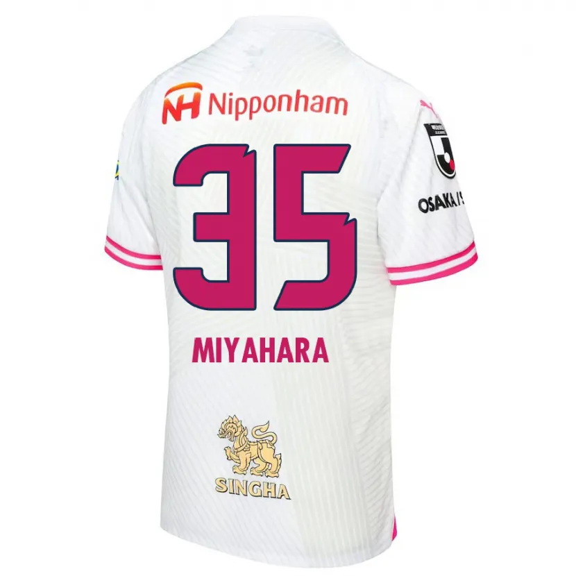 Danxen Kinderen Jinta Miyahara #35 Wit Roze Uitshirt Uittenue 2024/25 T-Shirt