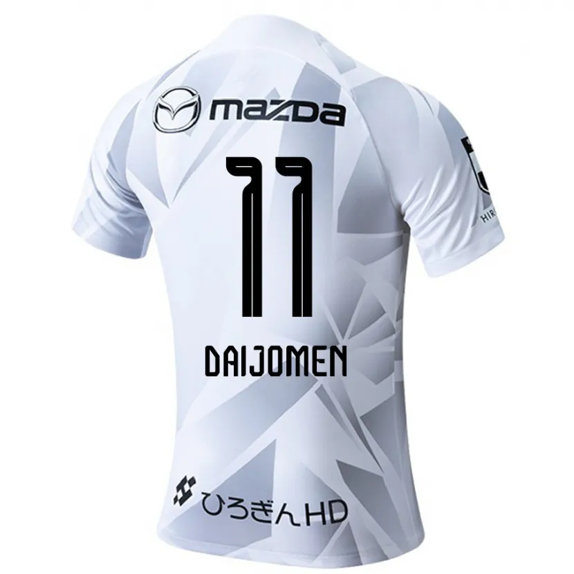 Danxen Kinderen Arashi Daijomen #11 Wit Grijs Zwart Uitshirt Uittenue 2024/25 T-Shirt