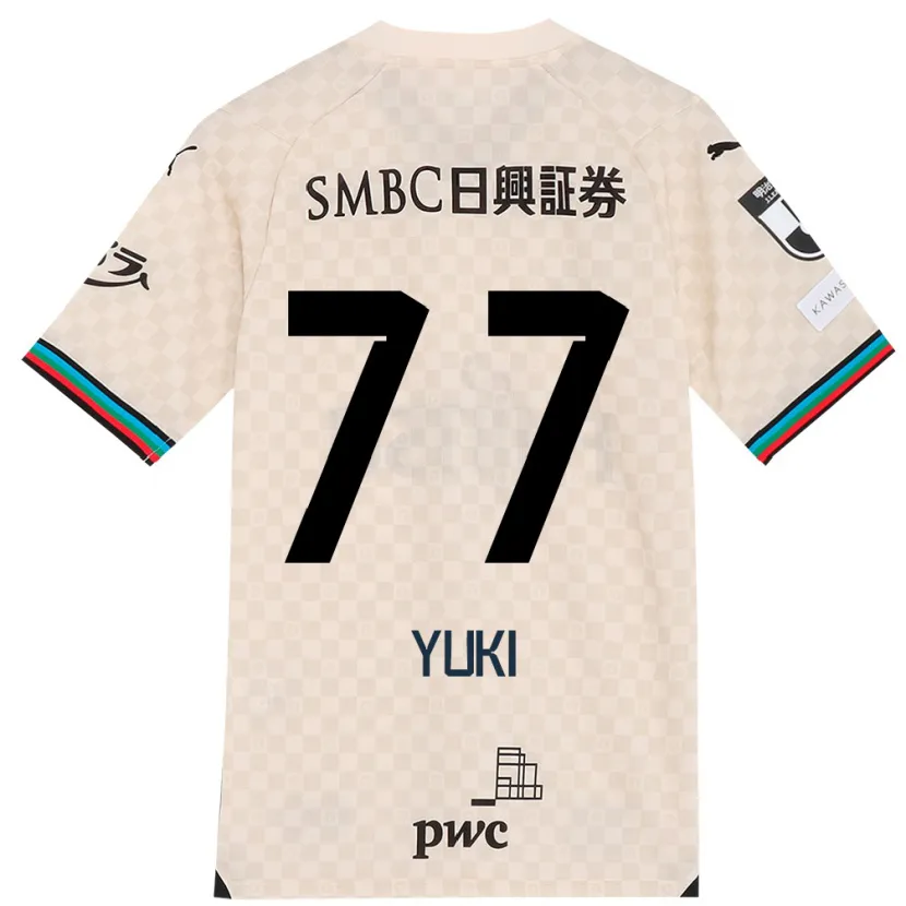 Danxen Kinderen Yuki Yamamoto #77 Wit Grijs Uitshirt Uittenue 2024/25 T-Shirt