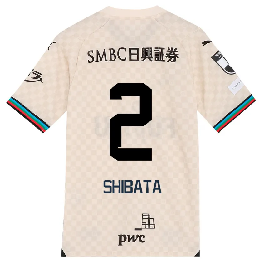 Danxen Kinderen Shotaro Shibata #2 Wit Grijs Uitshirt Uittenue 2024/25 T-Shirt