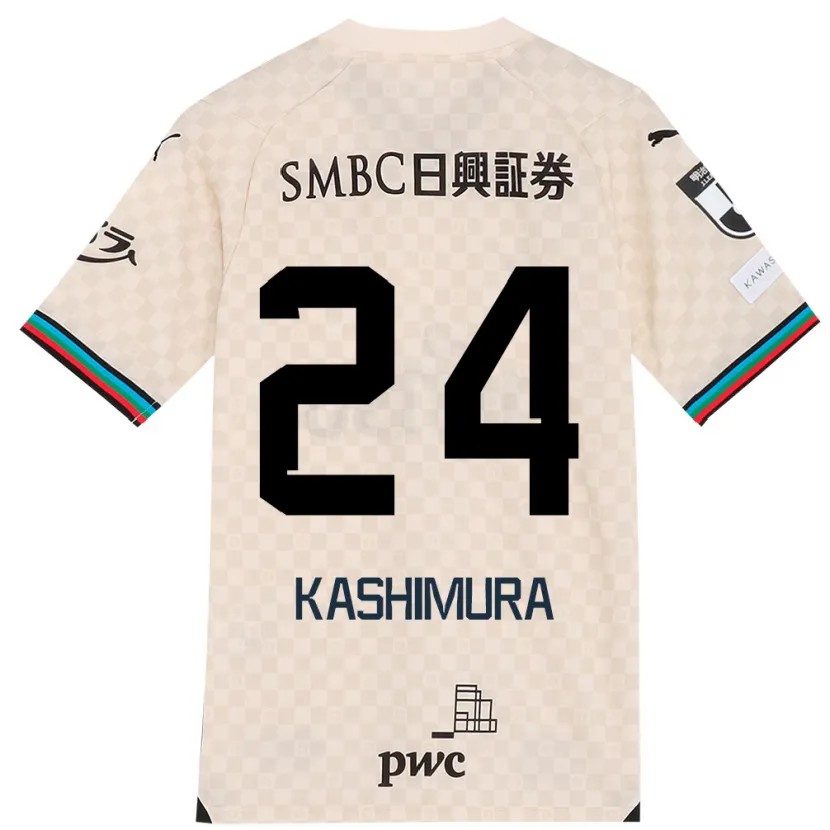 Danxen Kinderen Ryota Kashimura #24 Wit Grijs Uitshirt Uittenue 2024/25 T-Shirt