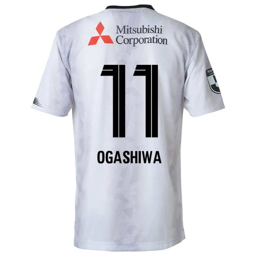 Danxen Kinderen Tsuyoshi Ogashiwa #11 Wit Zwart Uitshirt Uittenue 2024/25 T-Shirt