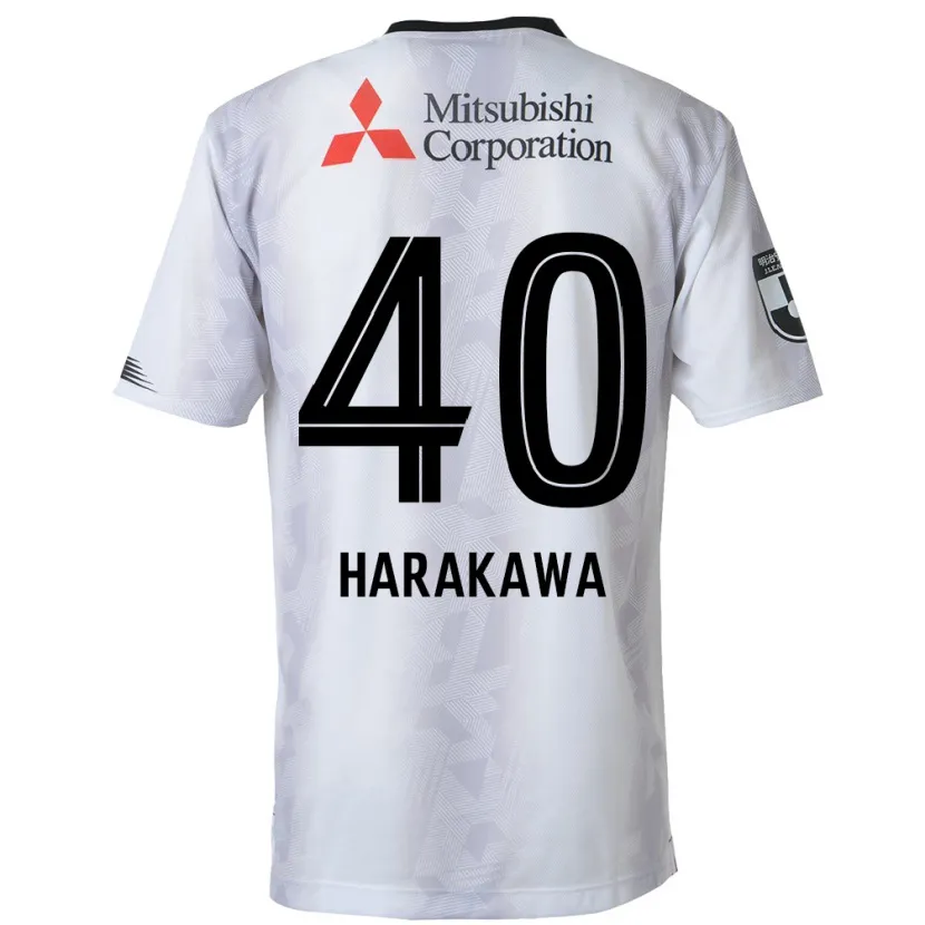 Danxen Kinderen Riki Harakawa #40 Wit Zwart Uitshirt Uittenue 2024/25 T-Shirt