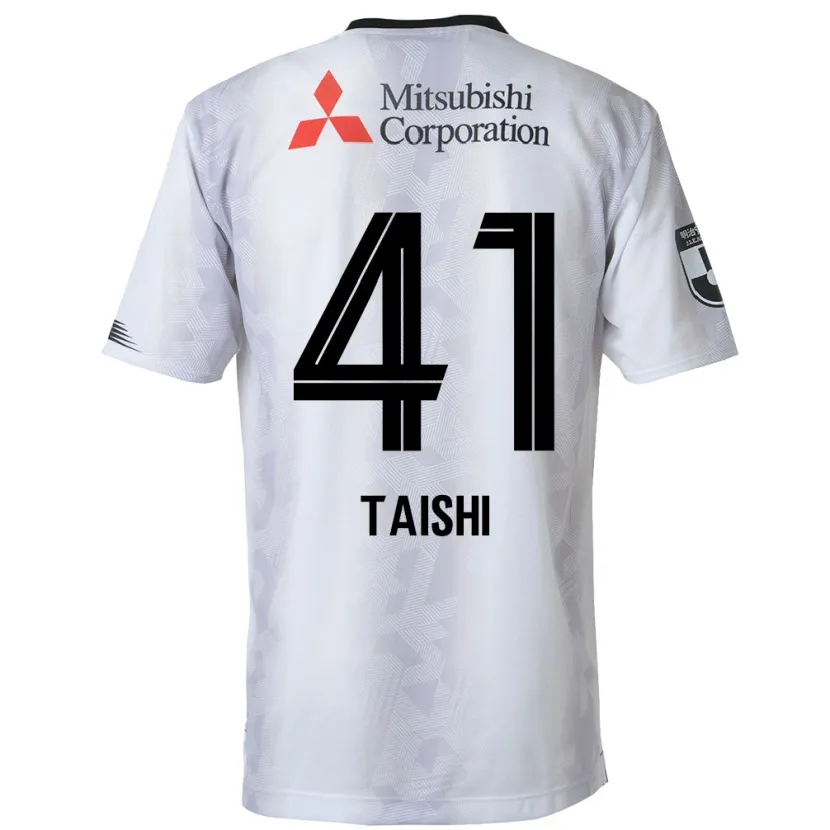 Danxen Kinderen Taishi Brandon Nozawa #41 Wit Zwart Uitshirt Uittenue 2024/25 T-Shirt