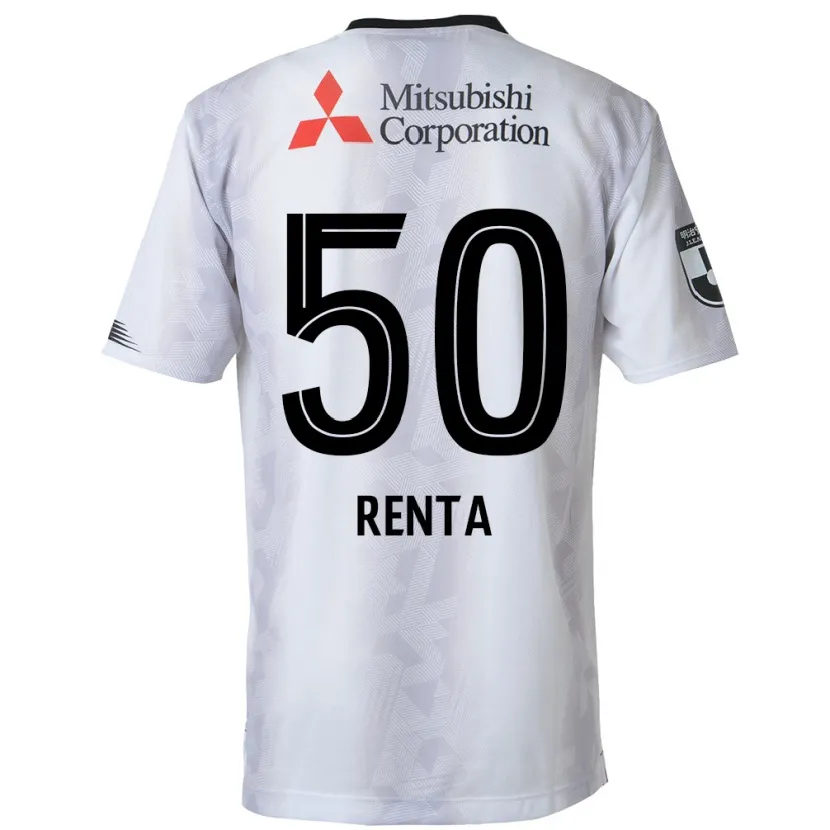 Danxen Kinderen Renta Higashi #50 Wit Zwart Uitshirt Uittenue 2024/25 T-Shirt