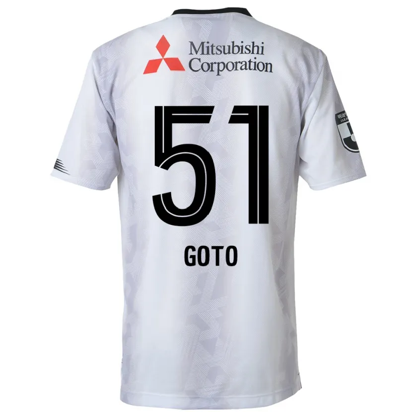 Danxen Kinderen Wataru Goto #51 Wit Zwart Uitshirt Uittenue 2024/25 T-Shirt