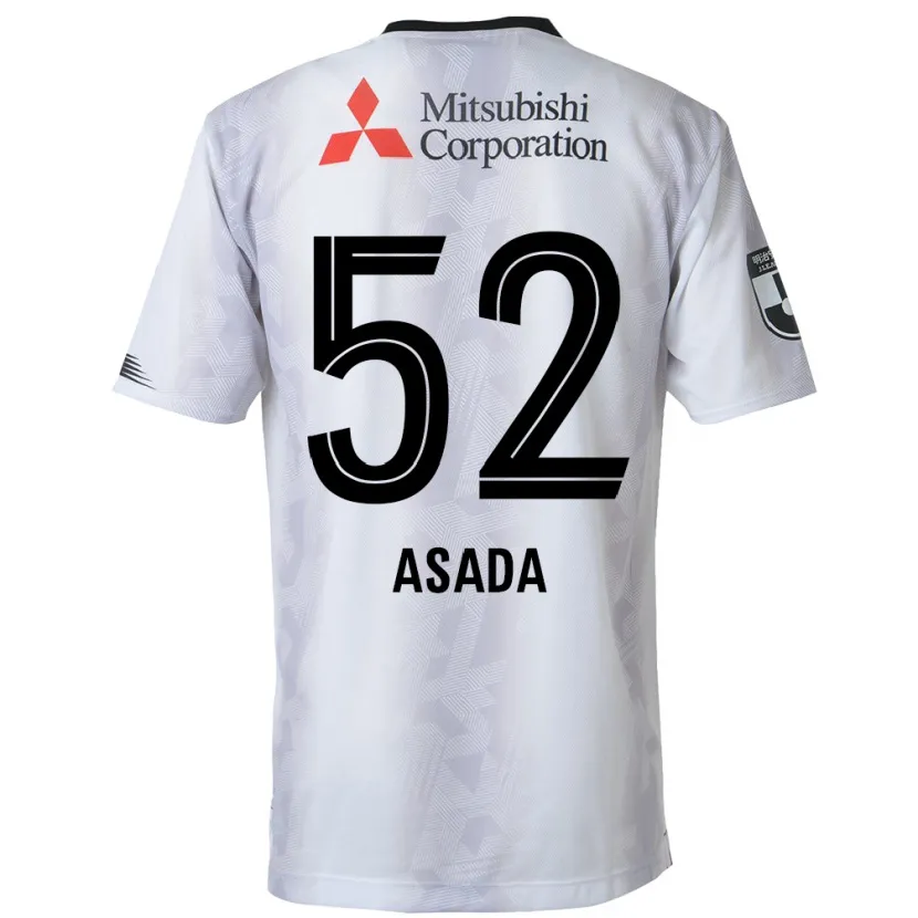 Danxen Kinderen Rui Asada #52 Wit Zwart Uitshirt Uittenue 2024/25 T-Shirt