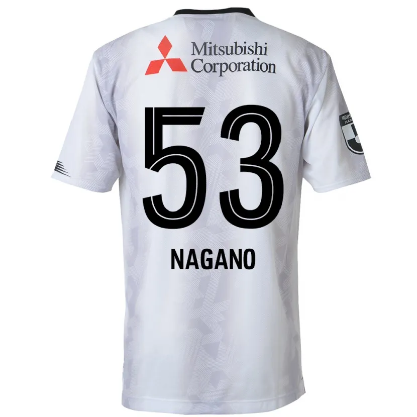 Danxen Kinderen Shuto Nagano #53 Wit Zwart Uitshirt Uittenue 2024/25 T-Shirt