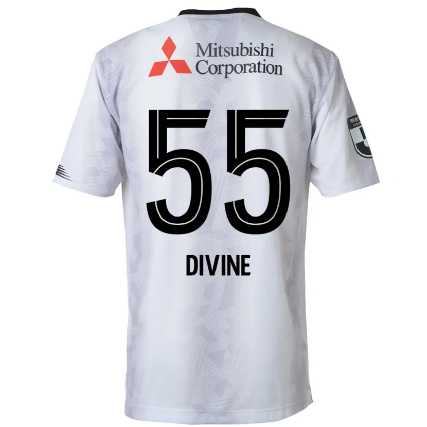 Danxen Kinderen Divine Chinedu Otani #55 Wit Zwart Uitshirt Uittenue 2024/25 T-Shirt