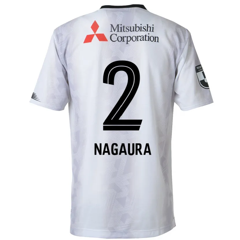 Danxen Kinderen Koshi Nagaura #2 Wit Zwart Uitshirt Uittenue 2024/25 T-Shirt