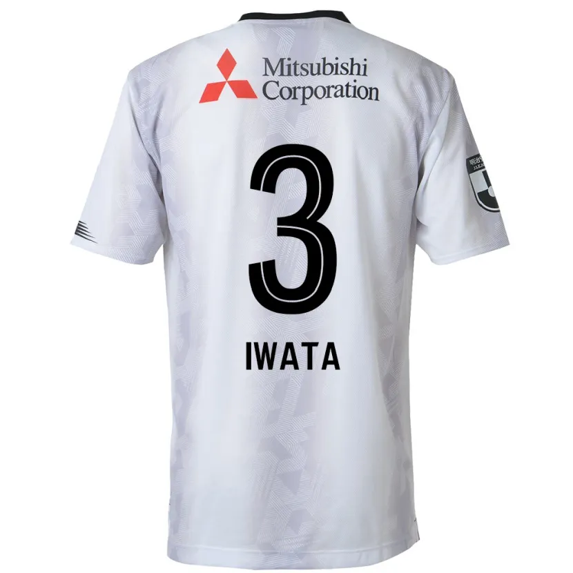 Danxen Kinderen Yuki Iwata #3 Wit Zwart Uitshirt Uittenue 2024/25 T-Shirt