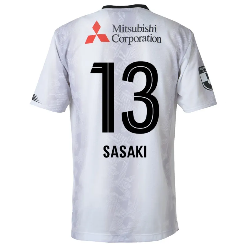 Danxen Kinderen Shoei Sasaki #13 Wit Zwart Uitshirt Uittenue 2024/25 T-Shirt