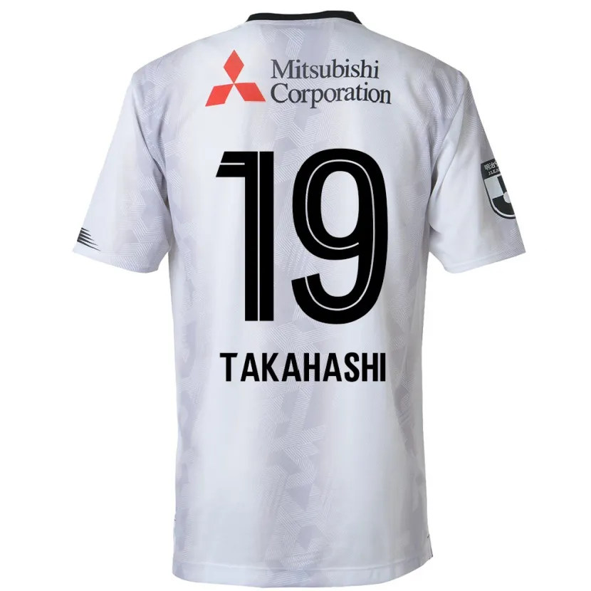 Danxen Kinderen Yuya Takahashi #19 Wit Zwart Uitshirt Uittenue 2024/25 T-Shirt