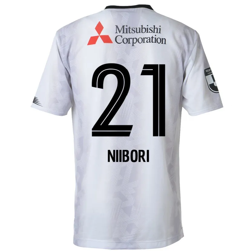 Danxen Kinderen Keita Niibori #21 Wit Zwart Uitshirt Uittenue 2024/25 T-Shirt