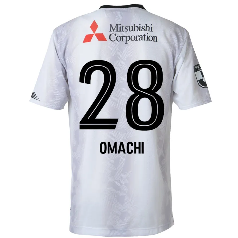 Danxen Kinderen Shugo Omachi #28 Wit Zwart Uitshirt Uittenue 2024/25 T-Shirt